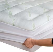 4product small bamboo queen mattress topper