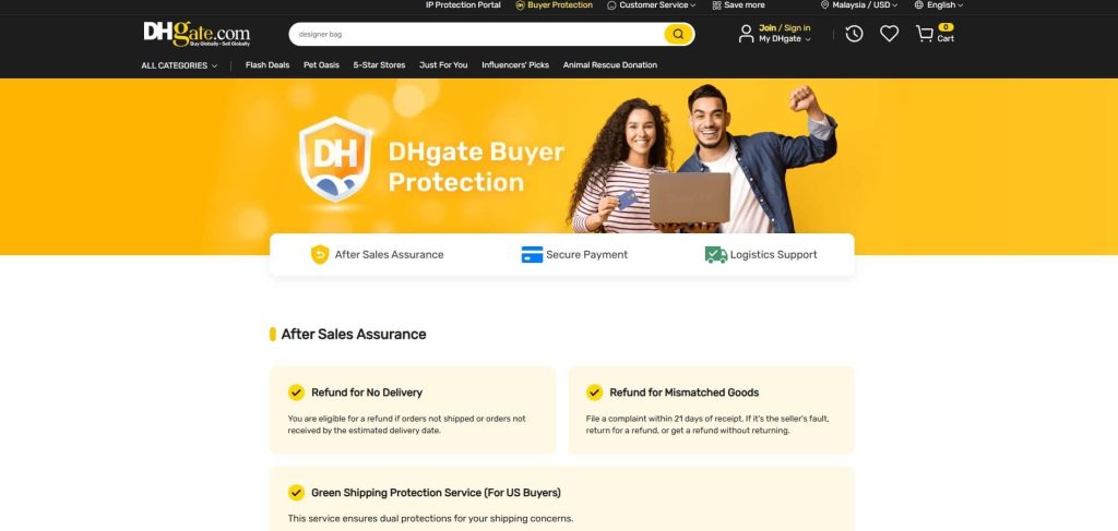 Figure 8 DHgate Buyer Protection